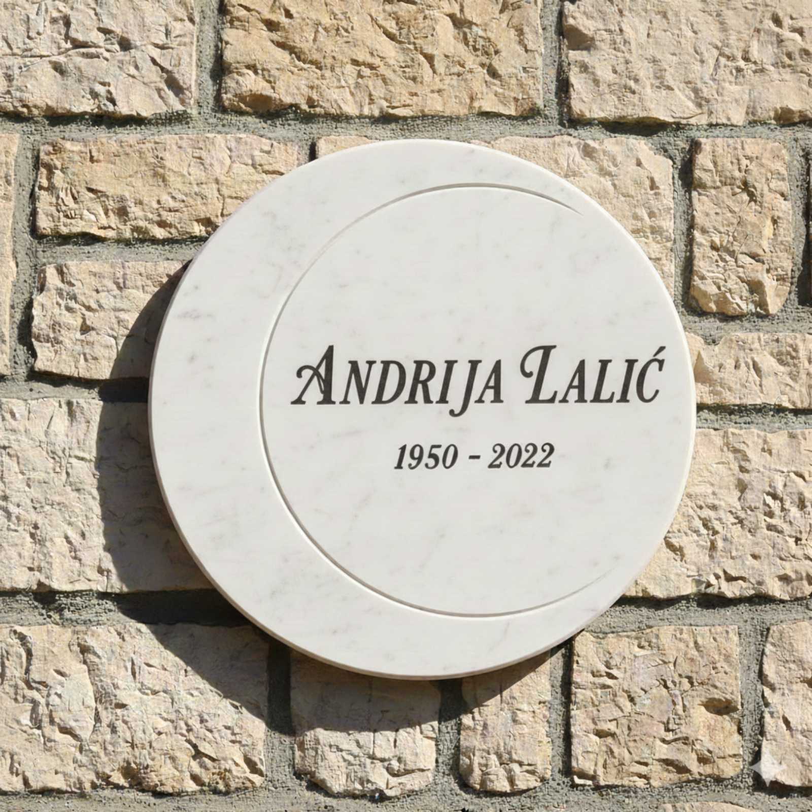 Spomen Ploča u ovalnom obliku 2 – od Prilepa Belog